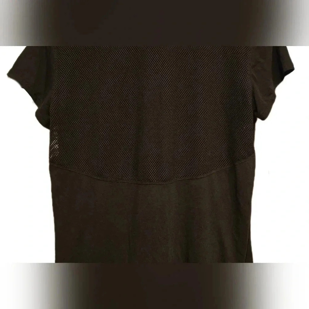 Old Navy, Size L, Black Relaxed Mesh-Back Side-Tie Tee - Picture 3 of 13